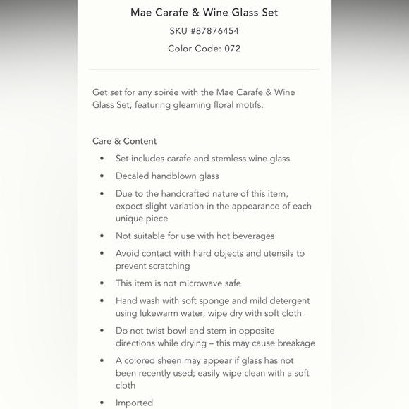 Mae Carafe and Glass combo - Picture 6 of 13